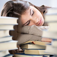 girl studying too hard