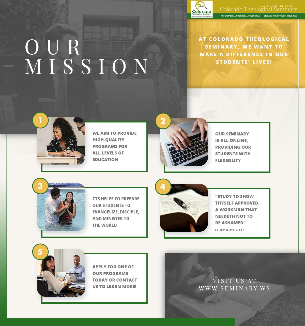our mission infographic