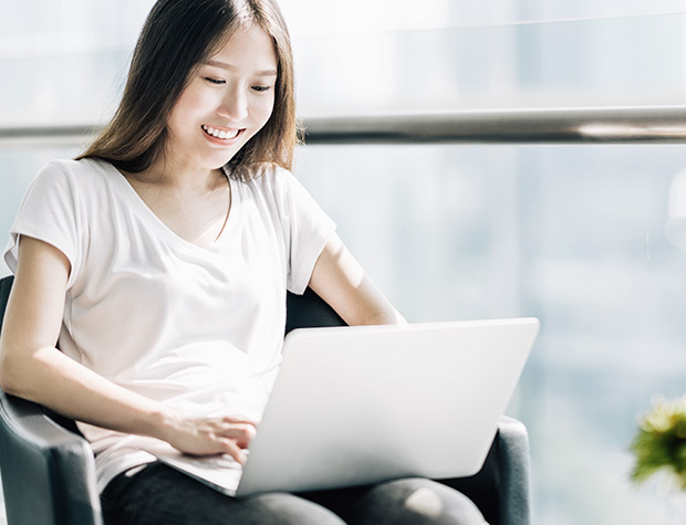 student on laptop